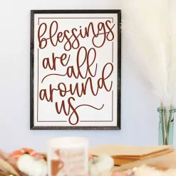 Outlet Blessings Around Us Framed Wall Plaque Fall