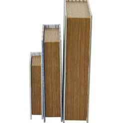 Discount Blue & Cream Striped Canvas Book Boxes, Set of 3 Baskets & Boxes