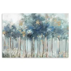 Kirklands Home Canvas Art|Blue & Gold Forest Canvas Art Print