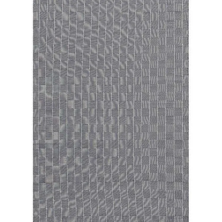 Kirklands Home Area Rugs|Blue & Ivory Checkered Indoor/Outdoor Rug, 5x8