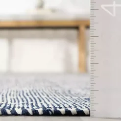 Kirklands Home Area Rugs|Blue & Ivory Checkered Indoor/Outdoor Rug, 4x6