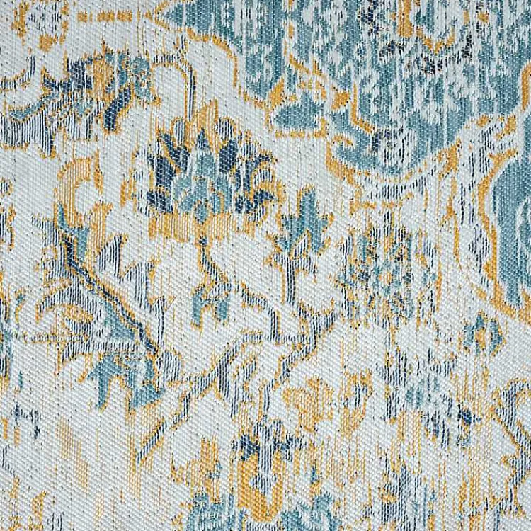 Kirklands Home Outdoor Rugs|Blue & Orange Medallion Reversible Area Rug, 8x10