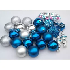 Hot Blue & Silver Mix 50-pc. Christmas Ornament Set Christmas Ornaments