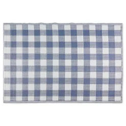 Kirklands Home Outdoor Rugs|Blue & White Buffalo Check Outdoor Area Rug, 4x6