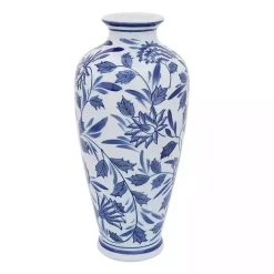 Discount Blue & White Chinoiserie Ceramic Vase, 13 in. Vases