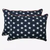 Kirklands Home Outdoor Cushions & Pillows|Blue & White Stars Outdoor Pillows, Set of 2