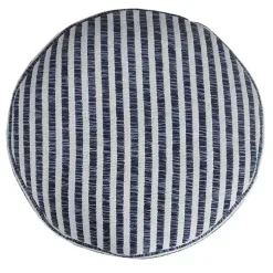 Discount Blue & White Stripe Organic Cotton Pouf Poufs & Floor Cushions