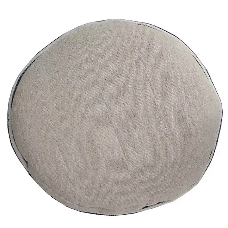 Discount Blue & White Stripe Organic Cotton Pouf Poufs & Floor Cushions