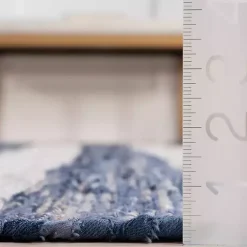 Kirklands Home Area Rugs|Blue & White Striped Indoor/Outdoor Rug, 4x6