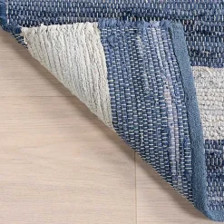 Kirklands Home Outdoor Rugs|Blue & White Striped Indoor/Outdoor Runner, 3x8
