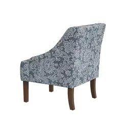 Kirklands Home Accent Chairs|& White Swoop Accent Chair Blue