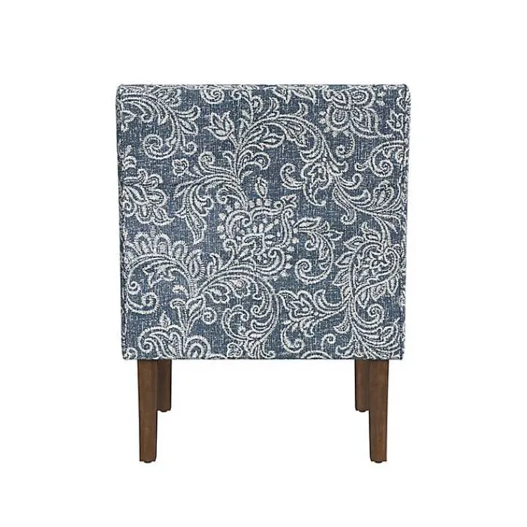 Kirklands Home Accent Chairs|& White Swoop Accent Chair Blue