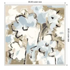 Kirklands Home Canvas Art|Blue Abstract Floral Framed Canvas Art Print