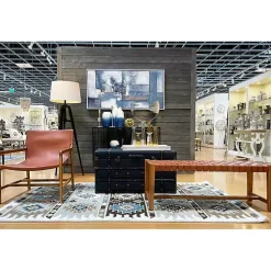 Kirklands Home Canvas Art|Blue Abstract Framed Canvas Art Print