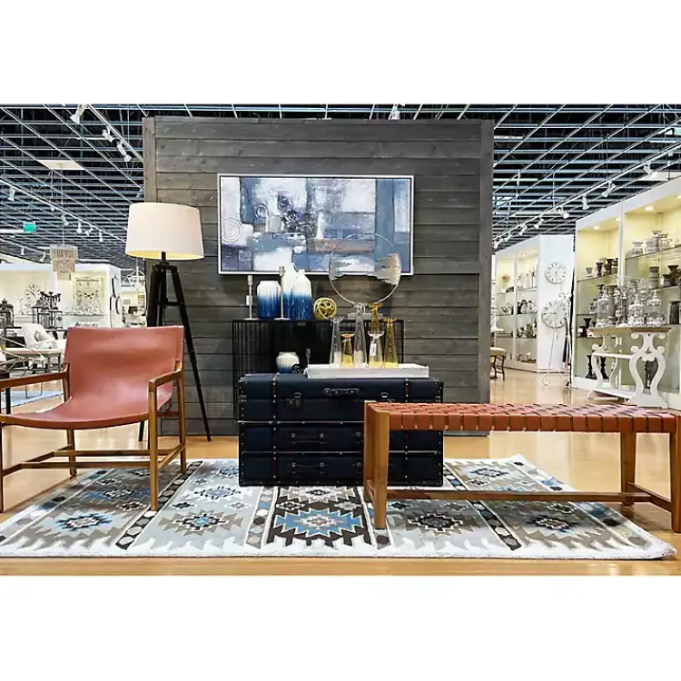 Kirklands Home Canvas Art|Blue Abstract Framed Canvas Art Print