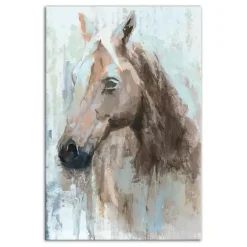 Kirklands Home Canvas Art|Abstract Horse Canvas Art Print Blue