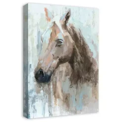 Kirklands Home Canvas Art|Abstract Horse Canvas Art Print Blue
