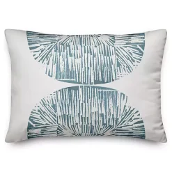 Kirklands Home Outdoor Cushions & Pillows|Blue Abstract Shell Outdoor Lumbar Pillow