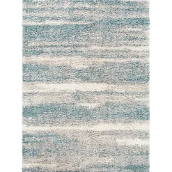 Kirklands Home Area Rugs|Blue Abstract Soft Lines Area Rug, 5x8