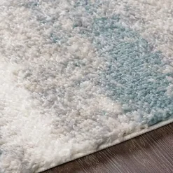 Kirklands Home Area Rugs|Blue Abstract Soft Lines Area Rug, 5x8