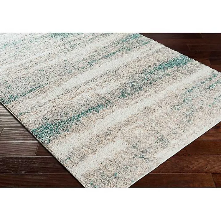 Kirklands Home Area Rugs|Blue Abstract Soft Lines Area Rug, 5x8