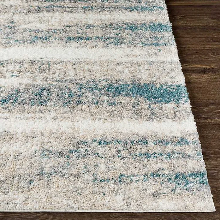 Kirklands Home Area Rugs|Blue Abstract Soft Lines Area Rug, 5x8