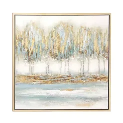 Kirklands Home Canvas Art|Blue Abstract Trees Framed Canvas Art Print