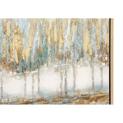 Kirklands Home Canvas Art|Blue Abstract Trees Framed Canvas Art Print