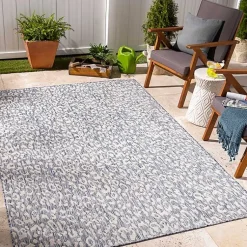 Kirklands Home Outdoor Rugs|Blue Amur Outdoor Rug, 6x9