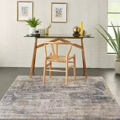 Kirklands Home Area Rugs|Blue and Beige Tally Textured Area Rug, 5x7