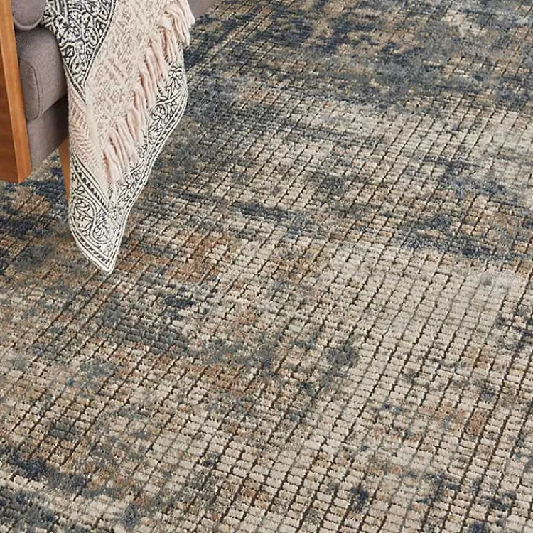 Kirklands Home Area Rugs|Blue and Beige Tally Textured Area Rug, 7x9