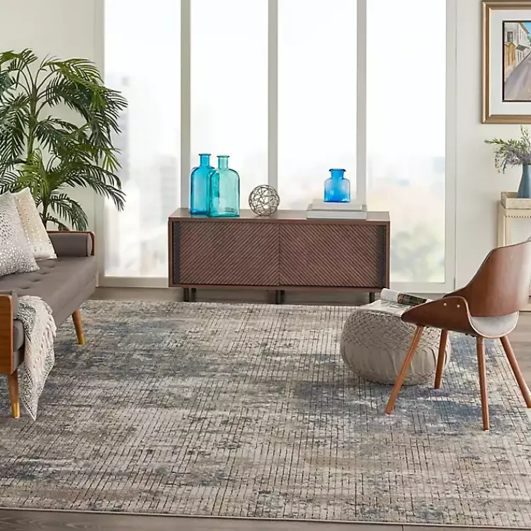 Kirklands Home Area Rugs|Blue and Beige Tally Textured Area Rug, 7x9