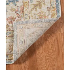 Kirklands Home Area Rugs|Blue and Beige Vintage Border Area Rug, 2x3