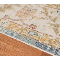 Kirklands Home Area Rugs|Blue and Beige Vintage Border Area Rug, 2x3