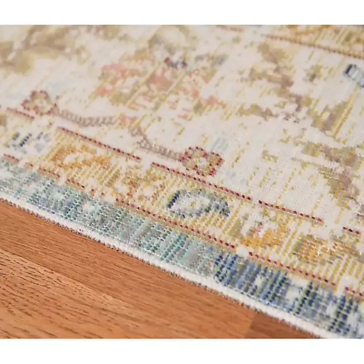 Kirklands Home Area Rugs|Blue and Beige Vintage Border Area Rug, 2x3