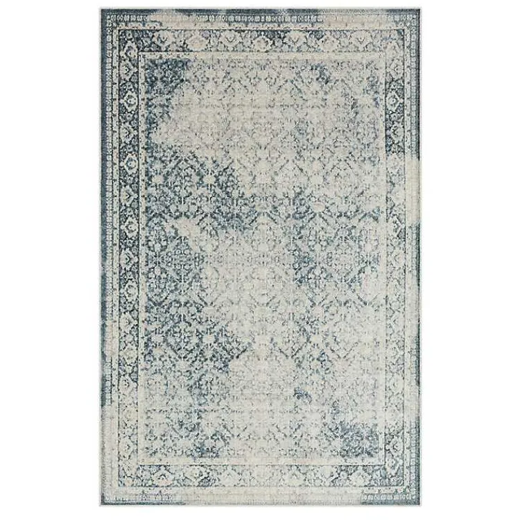 Kirklands Home Area Rugs|Blue and Cream Blackwell Area Rug, 6x9