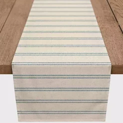Kirklands Home Table Linens|Blue and Cream Country Stripe Table Runner, 72 in.