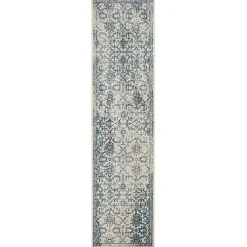 Kirklands Home Area Rugs|Blue and Cream Granary Runner, 2x8