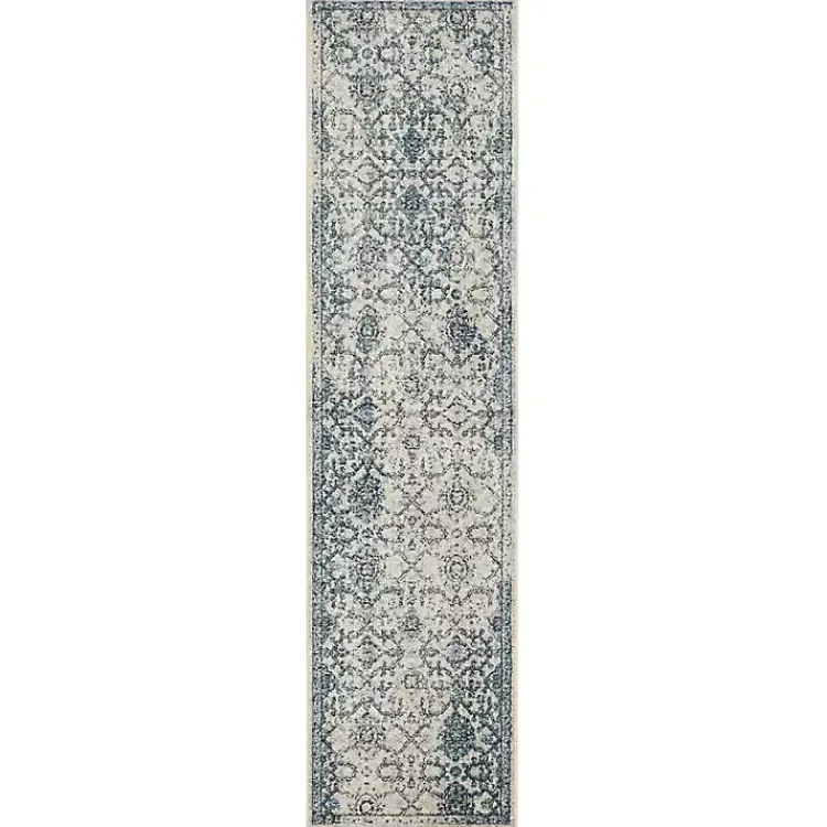 Kirklands Home Area Rugs|Blue and Cream Granary Runner, 2x10