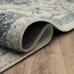 Kirklands Home Area Rugs|Blue and Cream Granary Runner, 2x10