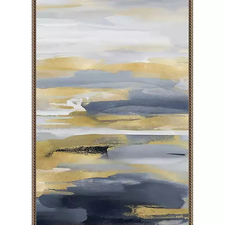 Kirklands Home Canvas Art|Blue and Gold Intuition II Canvas Art Print