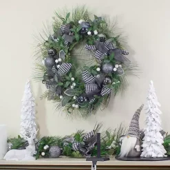 Sale Blue and Gray Bow Wreath Wreaths