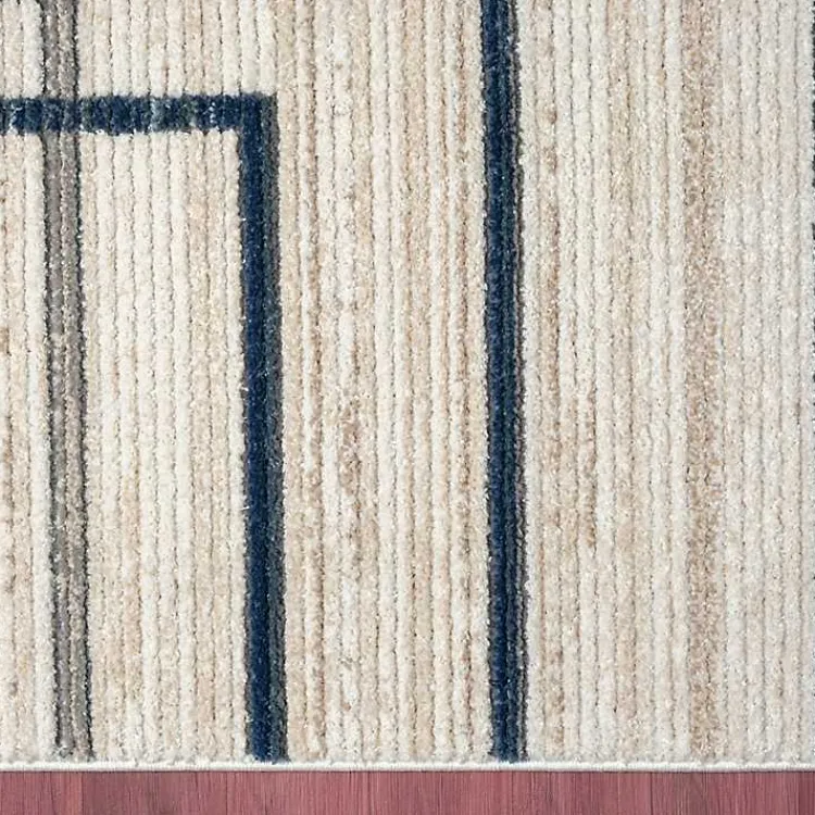 Kirklands Home Area Rugs|Blue and Gray Contemporary Geo Area Rug, 5x7