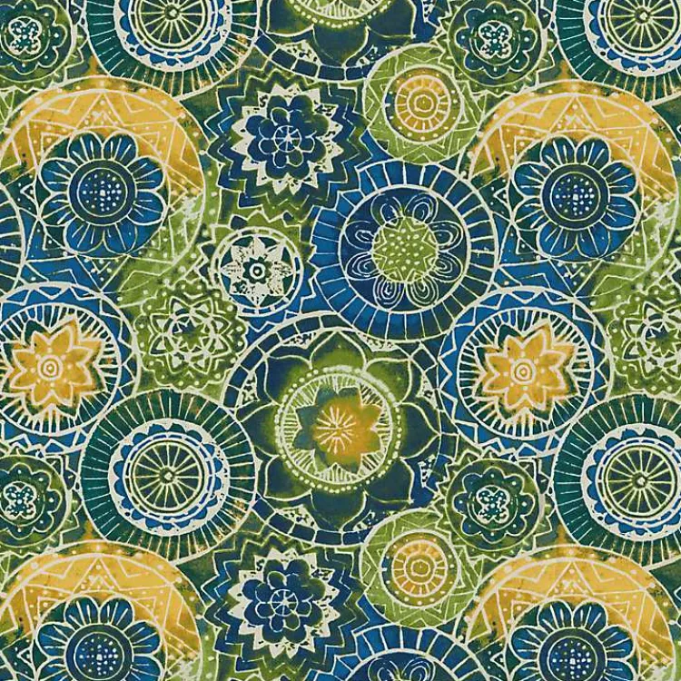 Kirklands Home Outdoor Cushions & Pillows|Blue and Green Lagoon Outdoor Chaise Cushion