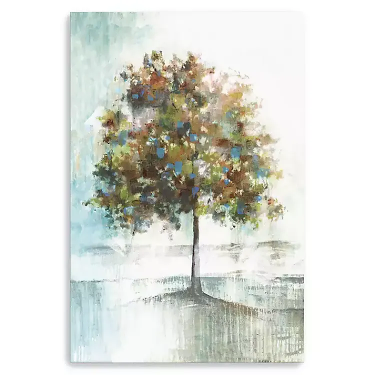 Kirklands Home Canvas Art|Blue and Green Solo Tree Giclee Canvas Art Print