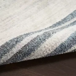 Kirklands Home Area Rugs|Blue and Ivory Linear Moons Runner, 2x12