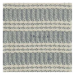 Blue and Ivory Striped Cotton Throw Blankets & Throws