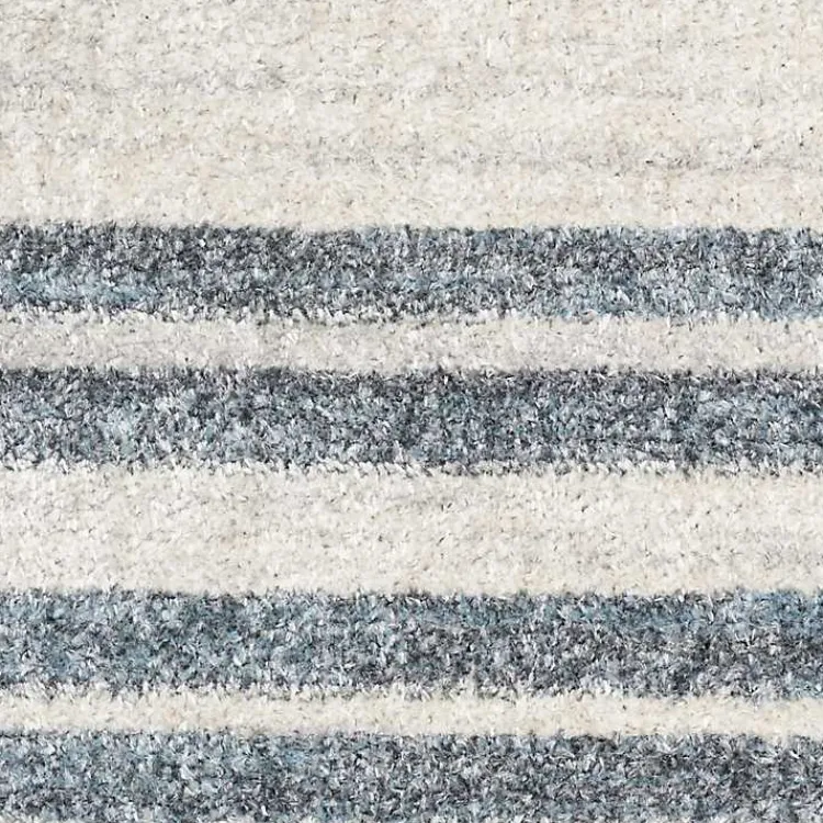 Kirklands Home Area Rugs|Blue and Ivory Striped Moons Runner, 2x12