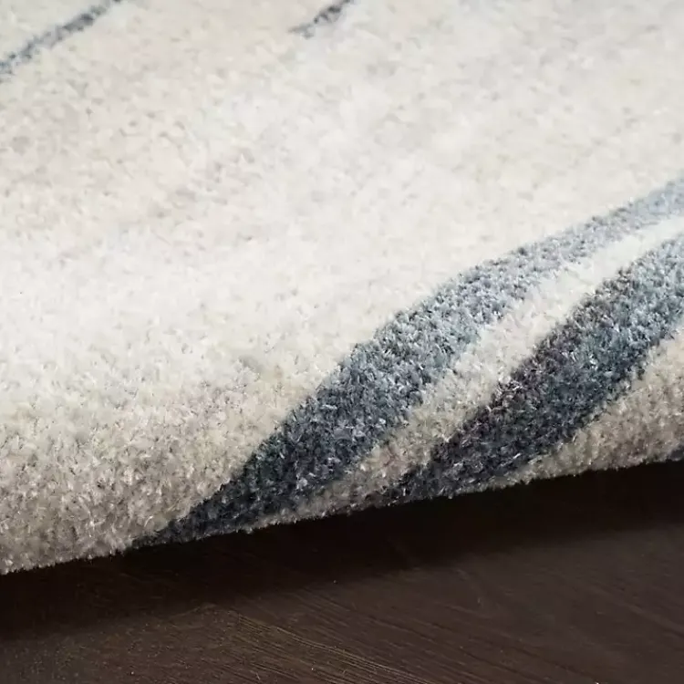 Kirklands Home Area Rugs|Blue and Ivory Striped Moons Runner, 2x12