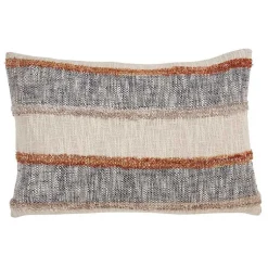 Online Blue and Horizontal Stripe Throw Pillow Pillows